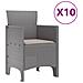 Set da Pranzo per Giardino 11 pcs Grigio chiaro Poly Rattan - Foto miniatura 5