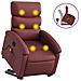 Poltrona Alzapersone Massaggi Reclinabile Rosso Vino Similpelle - Foto miniatura 1
