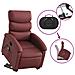 Poltrona Alzapersone Massaggi Reclinabile Rosso Vino Similpelle - Foto miniatura 5