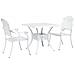 Set Bistro da Giardino 3 Pezzi in Alluminio Bianco - Foto miniatura 1