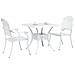 Set Bistro da Giardino 3 Pezzi in Alluminio Bianco - Foto miniatura 3