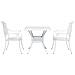 Set Bistro da Giardino 3 Pezzi in Alluminio Bianco - Foto miniatura 6