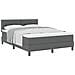 Letto con rete a molle e materasso grigio scuro 140x190 cm in tessuto - Foto miniatura 1