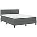 Letto con rete a molle e materasso grigio scuro 140x190 cm in tessuto - Foto miniatura 3