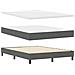 Letto con rete a molle e materasso grigio scuro 140x190 cm in tessuto - Foto miniatura 6