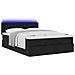 Pouf Letto con Materasso e LED Nero 140x190 cm - Foto miniatura 6