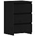 Comodini 2 pz Nero Rovere 40x35x62,5 cm Legno ingegnerizzato - Foto miniatura 1