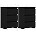 Comodini 2 pz Nero Rovere 40x35x62,5 cm Legno ingegnerizzato - Foto miniatura 6