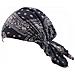 Berretto A Turbante Elasticizzato In Cotone Stampato - Traspirante, Caldo E Antivento Black - Foto miniatura 2