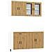 Set Mobili da Cucina 4 pz Kalmar Rovere Artigianale Truciolato - Foto miniatura 1