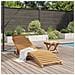 Lettino da sole Marrone 184 x 55 x 59 cm Legno di teak solido - Foto miniatura 3