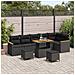 Set Divano da Giardino con cuscino 9 pcs Nero Poly Rattan - Foto miniatura 2