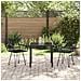 Set da Pranzo per Giardino 3 pcs Nero Poly Rattan - Foto miniatura 4