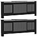 Copertura per radiatori 2 pcs Nero (142-205) x 20.5 x 81.5 cm - Foto miniatura 1