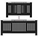 Copertura per radiatori 2 pcs Nero (142-205) x 20.5 x 81.5 cm - Foto miniatura 9