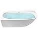 Vasca Da Bagno Angolare Parnaiba Lato Destro 170 X 80 Cm Bianco - Foto miniatura 2