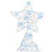 Albero di Natale con 100 LED Bianco freddo 120 cm Acrilico - Foto miniatura 5