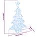 Albero di Natale con 100 LED Bianco freddo 120 cm Acrilico - Foto miniatura 8