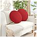 Cuscini per Seduta 2 pcs Rosso Ø50 x 19 cm Tessuto - Foto miniatura 2