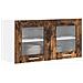 Armadio pensile Riga Rovere Affumicato e Bianco 80 x 31 x 40 cm - Foto miniatura 3