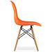 Sedia ergonomica OSAKA arancione con gambe naturali per soggiorno x2 - Foto miniatura 5