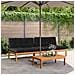 Divani Centrali Pallet Giardino con Cuscini 2pz Massello Acacia - Foto miniatura 2