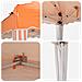 Tenda per feste a pop-up 195 x 195 x 245 cm Arancione - Foto miniatura 9