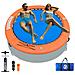 Amaca gonfiabile per acqua, Ø245 cm x 12 cm spessore, Piattaforma galleggiante per piscina e lago, Completa di pompa e accessori - Foto miniatura 1