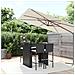 Set Bar da Giardino 5 pz con Cuscini in Polyrattan Nero - Foto miniatura 2