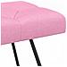Panchina con bottoni imbottiti Rosa 80 x 40 x 46 cm Tessuto - Foto miniatura 6