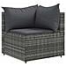 Set Divani da Giardino 5 pz con Cuscini in Polyrattan Grigio - Foto miniatura 5