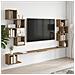 Mensola per TV da muro Rovere Artigianale 160 x 15 x 94 cm - Foto miniatura 2
