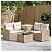 Set di divani 6 pz Beige e Bianco Crema - Foto miniatura 5