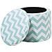 Pouf Sgabello Contenitore Verde Menta E Bianco Tunica - Foto miniatura 26