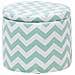 Pouf Sgabello Contenitore Verde Menta E Bianco Tunica - Foto miniatura 16
