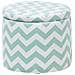 Pouf Sgabello Contenitore Verde Menta E Bianco Tunica - Foto miniatura 11