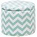 Pouf Sgabello Contenitore Verde Menta E Bianco Tunica - Foto miniatura 15