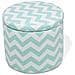Pouf Sgabello Contenitore Verde Menta E Bianco Tunica - Foto miniatura 13
