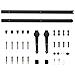 Kit Di Binari Per Porte Scorrevoli 183 Cm Acciaio Nero - Foto miniatura 5