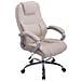 Poltrona Ufficio Apoll XL in Stoffa - Sedia Scrivania Ergonomica Pc Girevole Oscillante - Sedia Direzionale con Braccioli Carico Max 150KG Crema - Foto miniatura 1