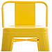 Sgabello Bar in Metallo Mason I Sgabello Alto Bancone Telaio 4 Gambe I Sgabello Industrial, H77CM I Sgabello Pub O Cucina con Schienale Giallo - Foto miniatura 5