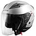 Casco Jet Moto Scooter Omologato Ece 22-05 Visiera Parasole Antigraffio Argento M - Foto miniatura 4