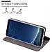 Custodia Compatibile Con Samsung Galaxy S8 Plus In Grigio Nero - Coperchio Protettiva Con Chiusura Magnetica, Funzione Stand E Tasca Per Le Carte - Foto miniatura 6