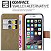 Custodia Compatibile Con Apple Iphone 6 Plus / Iphone 6s Plus In Marrone Cappuccino - Coperchio Protettiva Con Chiusura Magnetica, Funzione Stand E Tasca Per Le Carte - Foto miniatura 2