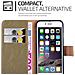 Custodia Compatibile Con Apple Iphone 6 Plus / Iphone 6s Plus In Marrone Cappuccino - Coperchio Protettiva Con Chiusura Magnetica, Funzione Stand E Tasca Per Le Carte - Foto miniatura 7