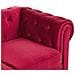 Set Divano E Poltrona A 4 Posti In Velluto Rosso Scuro Chesterfield - Foto miniatura 10
