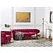 Set Divano E Poltrona A 4 Posti In Velluto Rosso Scuro Chesterfield - Foto miniatura 16