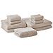 Set Di 9 Asciugamani In Cotone Beige Areora - Foto miniatura 13