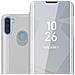 Custodia Compatibile Con Samsung Galaxy A11 Eu / M11 In Agata Argento - Clear View Specchio Coperchio Protettivo Con Funzione Di Supporto Protezione A 360 Gradi - Foto miniatura 1