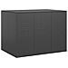 Contenitore Da Giardino In Rattan Pe 145x100x103 Cm Nero - Foto miniatura 1